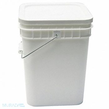 GRAINGER APPROVED Pail Polyethylene White Open Head, 49EN39