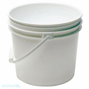 GRAINGER APPROVED Pail Polyethylene White Open Head, 49EN46