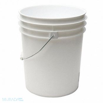 GRAINGER APPROVED K2600 Pail Polyethylene White Open Head, 49EN48