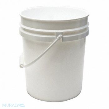 GRAINGER APPROVED K4866 Pail Polyethylene White Open Head, 49EN49