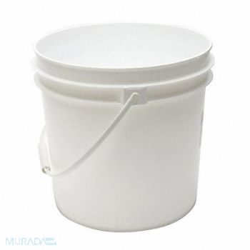 GRAINGER APPROVED K4868 Pail Polyethylene White Open Head, 49EN51