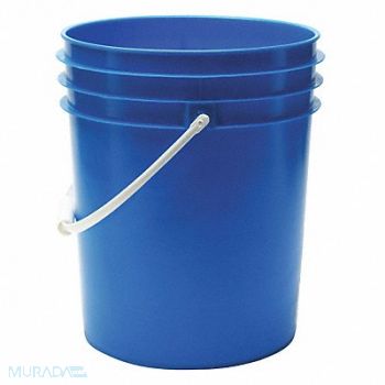 GRAINGER APPROVED K4864 Pail Polyethylene Blue Open Head, 49EN55