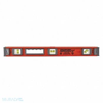 JOHNSON LEVEL TOOL Aluminum Level 24 in L 3 Vials, 49ET13