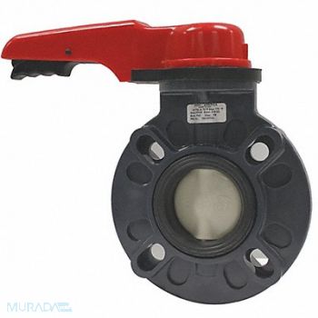ASAHI Butterfly Valve 3 Pipe Size PVC, 49FD23