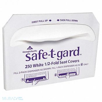 GEORGIA-PACIFIC Toilet Seat Cover Half Fold PK5000, 49H073