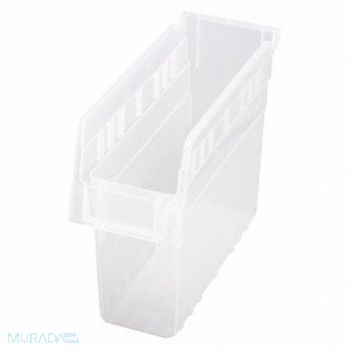 QUANTUM STORAGE SYSTEMS Shelf Bin Clear Polypropylene 8 in, 49H202