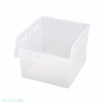 QUANTUM STORAGE SYSTEMS Shelf Bin Clear Polypropylene 8 in, 49H205