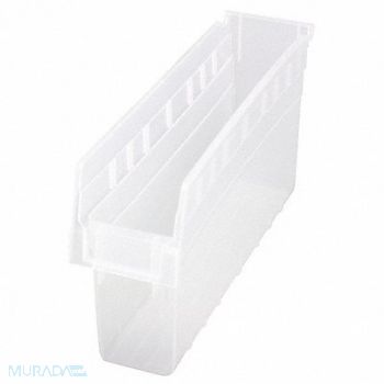QUANTUM STORAGE SYSTEMS Shelf Bin Clear Polypropylene 8 in, 49H206
