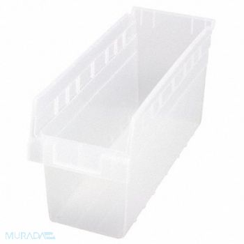 QUANTUM STORAGE SYSTEMS Shelf Bin Clear Polypropylene 8 in, 49H207