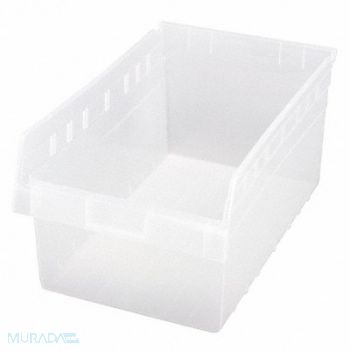QUANTUM STORAGE SYSTEMS Shelf Bin Clear Polypropylene 8 in, 49H209