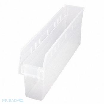 QUANTUM STORAGE SYSTEMS Shelf Bin Clear Polypropylene 8 in, 49H210