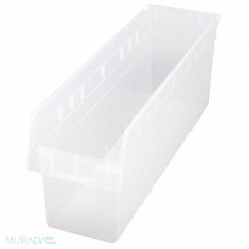 QUANTUM STORAGE SYSTEMS Shelf Bin Clear Polypropylene 8 in, 49H211