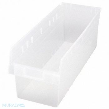 QUANTUM STORAGE SYSTEMS Shelf Bin Clear Polypropylene 8 in, 49H212