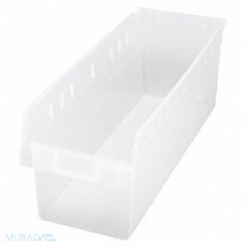 QUANTUM STORAGE SYSTEMS Shelf Bin Clear Polypropylene 8 in, 49H213