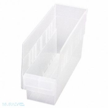 QUANTUM STORAGE SYSTEMS Shelf Bin Clear Polypropylene 6 in, 49H214