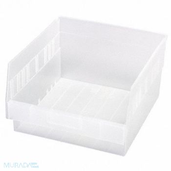 QUANTUM STORAGE SYSTEMS Shelf Bin Clear Polypropylene 6 in, 49H217