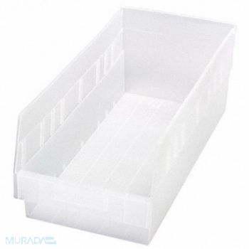 QUANTUM STORAGE SYSTEMS Shelf Bin Clear Polypropylene 6 in, 49H220