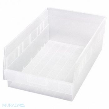 QUANTUM STORAGE SYSTEMS Shelf Bin Clear Polypropylene 6 in, 49H221