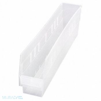 QUANTUM STORAGE SYSTEMS Shelf Bin Clear Polypropylene 6 in, 49H222