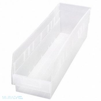QUANTUM STORAGE SYSTEMS Shelf Bin Clear Polypropylene 6 in, 49H223