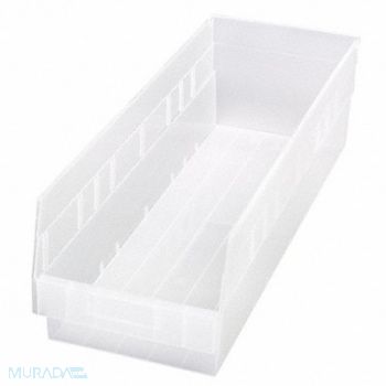 QUANTUM STORAGE SYSTEMS Shelf Bin Clear Polypropylene 6 in, 49H224