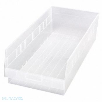 QUANTUM STORAGE SYSTEMS Shelf Bin Clear Polypropylene 6 in, 49H225