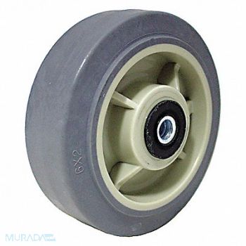 GRAINGER APPROVED Nonmark RBBR Tread Plastic Core Wheel, 49H625