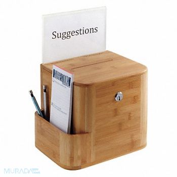 SAFCO Bamboo Suggestion Box Natural, 49H980