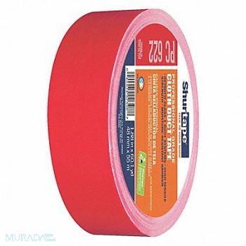 SHURTAPE Duct Tape Red 1 7/8 in x 60 yd 12.5 mil, 49JR09