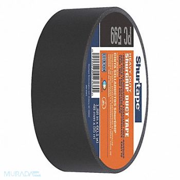 SHURTAPE Duct Tape Black 1 7/8 in x 60 yd 9 mil, 49JR11