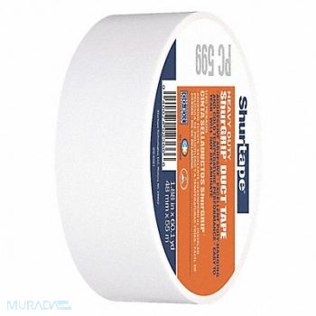 SHURTAPE Duct Tape White 1 7/8 in x 60 yd 9 mil, 49JR13