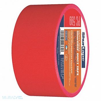 SHURTAPE Duct Tape Red 2 13/16 in x 60 yd 9 mil, 49JR15