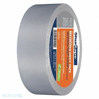 SHURTAPE Duct Tape Metalized Silver 1 7/8inx60yd, 49JR20