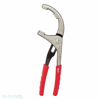 MILWAUKEE Oil Filter Pliers Adjustable Metal, 49JT84