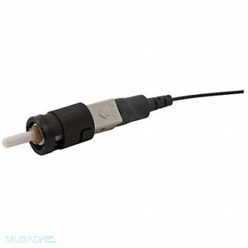 HUBBELL PREMISE WIRING Fiber Optic Connector Fiber Black PK12, 49K806