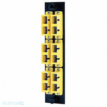 HUBBELL PREMISE WIRING FSP Adapter Panel SC Duplex Yellow, 49K820