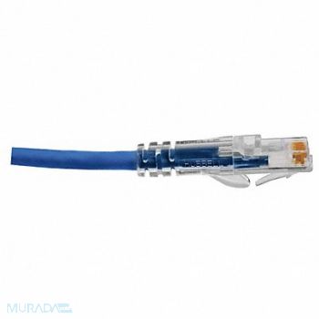 HUBBELL PREMISE WIRING Patch Cord Cat 6A Clear Boot Blue 60 ft., 49K860