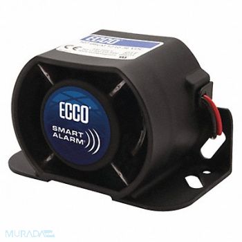 ECCO Back Up Alarm Drawn 0.2A 3-7/64 H Black, 49KE04