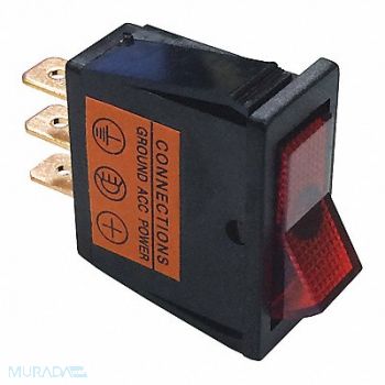 BATTERY DOCTOR Rocker Switch SPST Red On/Off, 49LX19