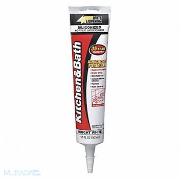 WHITE LIGHTNING Hybrid Caulk White Kitchen Bath, 49LX67
