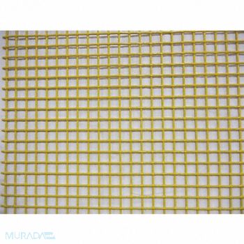 GRAINGER APPROVED Wire Mesh Yellow Fine 4 ft W 96 L, 49N590
