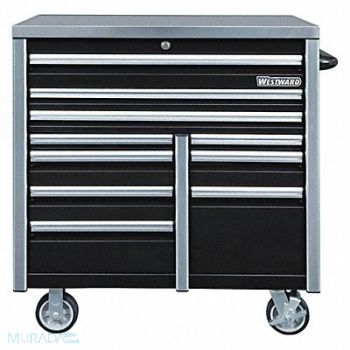 WESTWARD Rolling Tool Cabinet Blk Ind Prem Duty, 49NR89