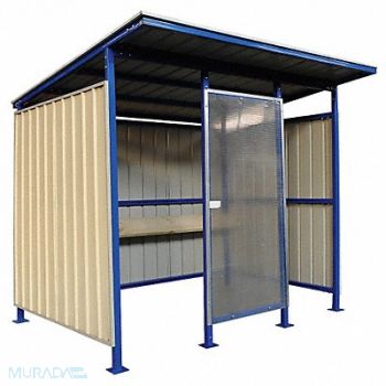 GRAINGER APPROVED Smoking Shelter 100.4 x91 x96 in Slope, 49P402