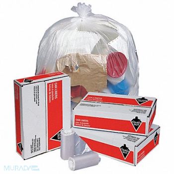 TOUGH GUY Trash Bags 60 gal Clear PK200, 49P435