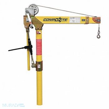 OZ LIFTING PRODUCTS Davit Crane 1200 lb 22in to 66in Reach, 49P538