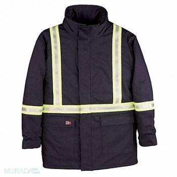 BIG BILL Flame-Resistant Parka Insulated S Navy, 49P950
