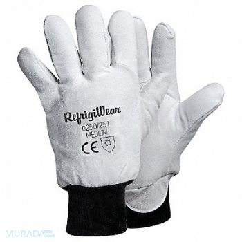 REFRIGIWEAR Leather Gloves Gray XL PR, 49T969