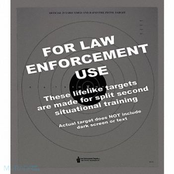 ACTION TARGET Yard Bullseye PK100, 49U410