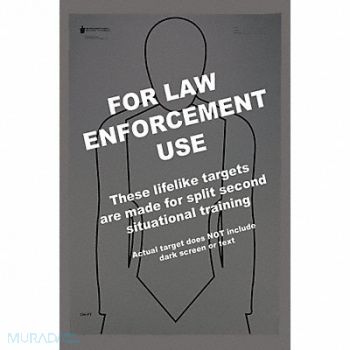 ACTION TARGET Ohio Training Silhouette Target PK100, 49U448