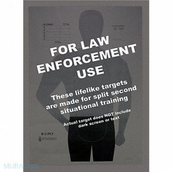 ACTION TARGET Kentucky/IRS Silhouette Target PK100, 49U454